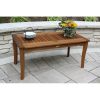 Outdoor Patio Garden Wood Coffee Table 39.25 x 19.5 inch