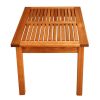 Outdoor Indoor Solid Wood Patio Coffee Table in Natural Finish