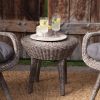 Outdoor Resin Wicker Patio Furniture Set with 2 Chairs Cushions and Side Table