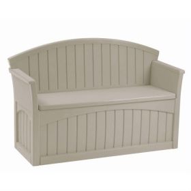 Outdoor Patio Garden Bench with 50-Gallon Storage Space Under Seat