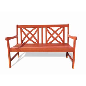 Outdoor Weather Resistant Eucalyptus Wood 4-ft Garden Bench