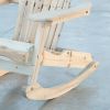 Patio Porch All Weather Indoor / Outdoor Natural Adirondack Rocking Chair